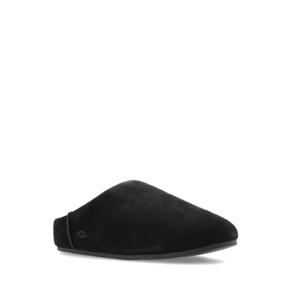 Sort Ruskind Fåreskind Sandaler