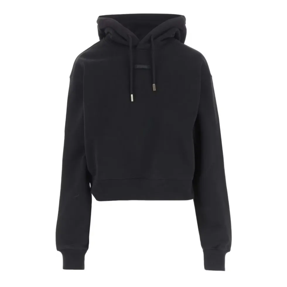 Sort Snørehætte Sweater