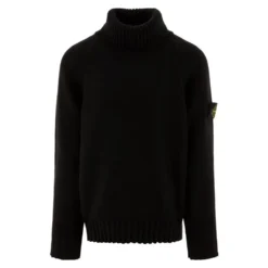 Sort Strik Turtleneck Sweater AW24