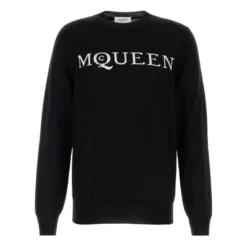 Sort uld sweater strikvarer