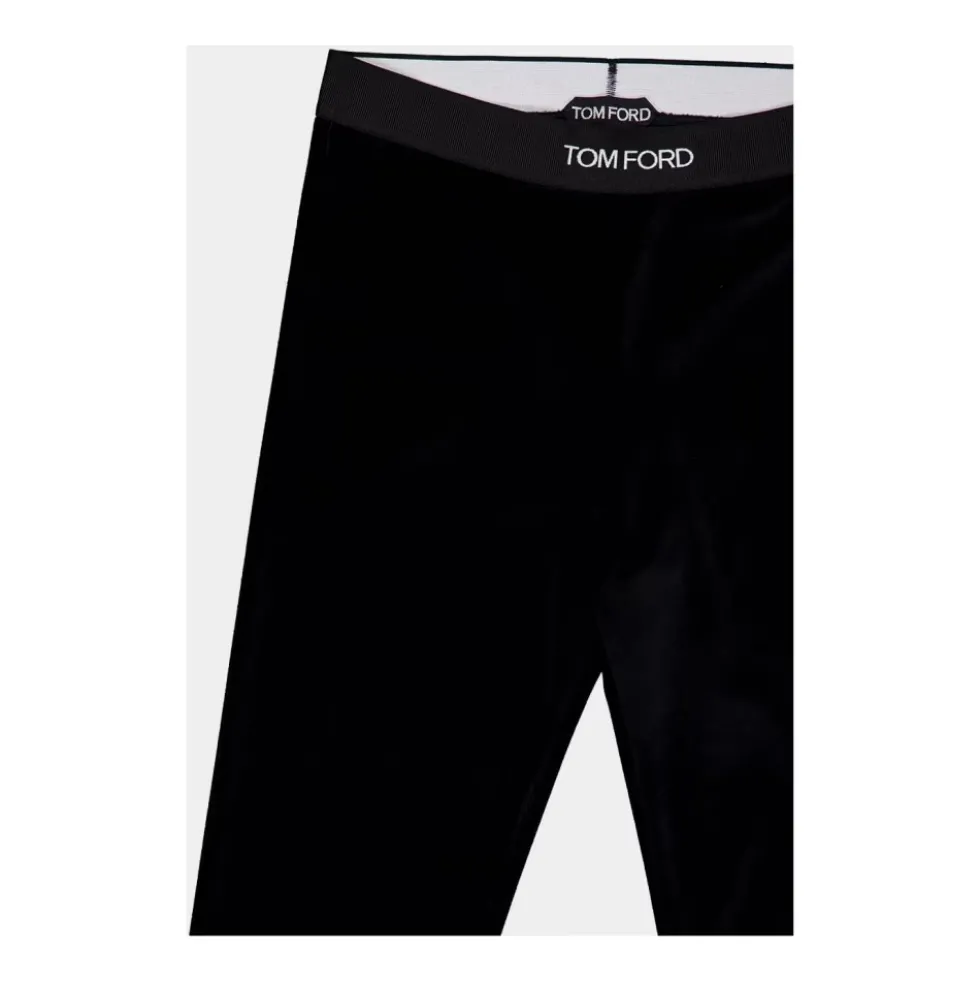 Sort Velour Leggings
