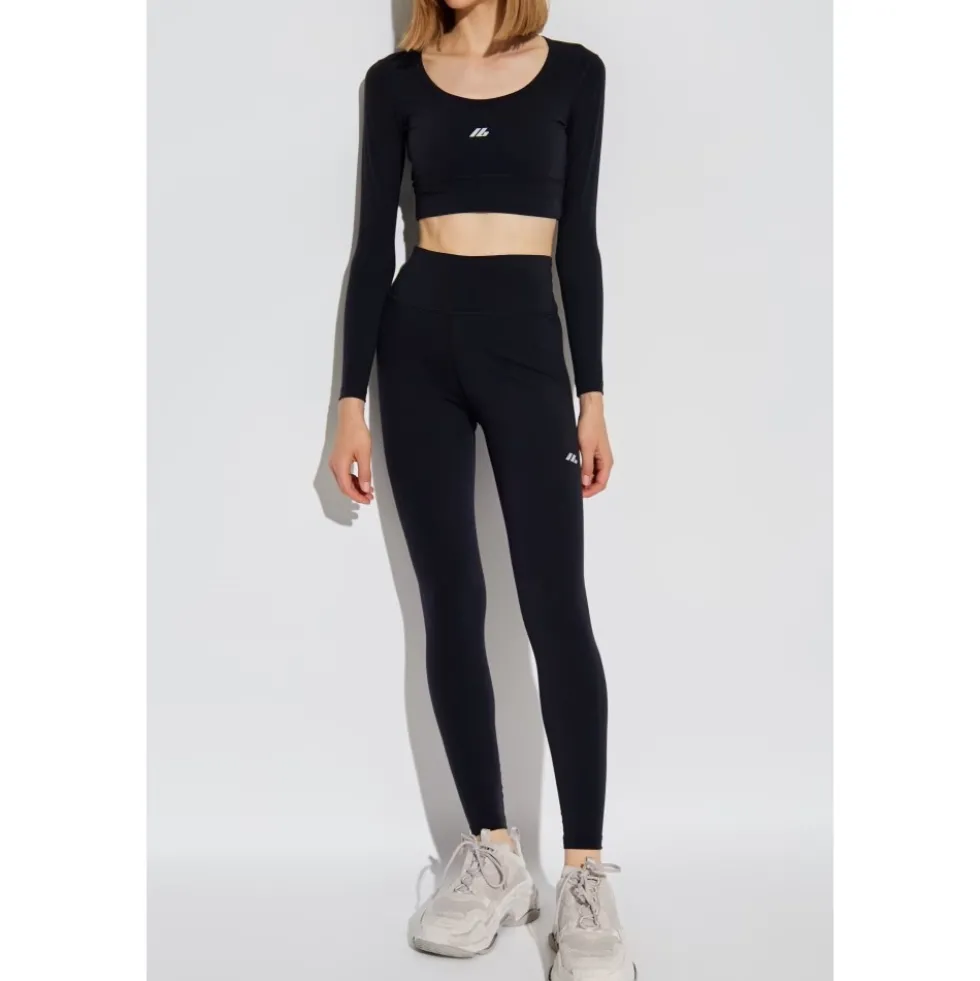 Sport leggings med logo