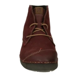 Sporty Bordeaux Læder Sneakers
