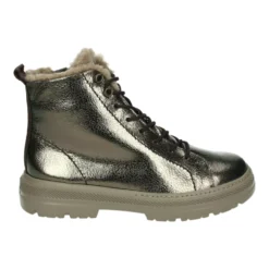 Sporty Bronze Læder Sneakers