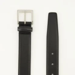 Square Buckle Leather Belt