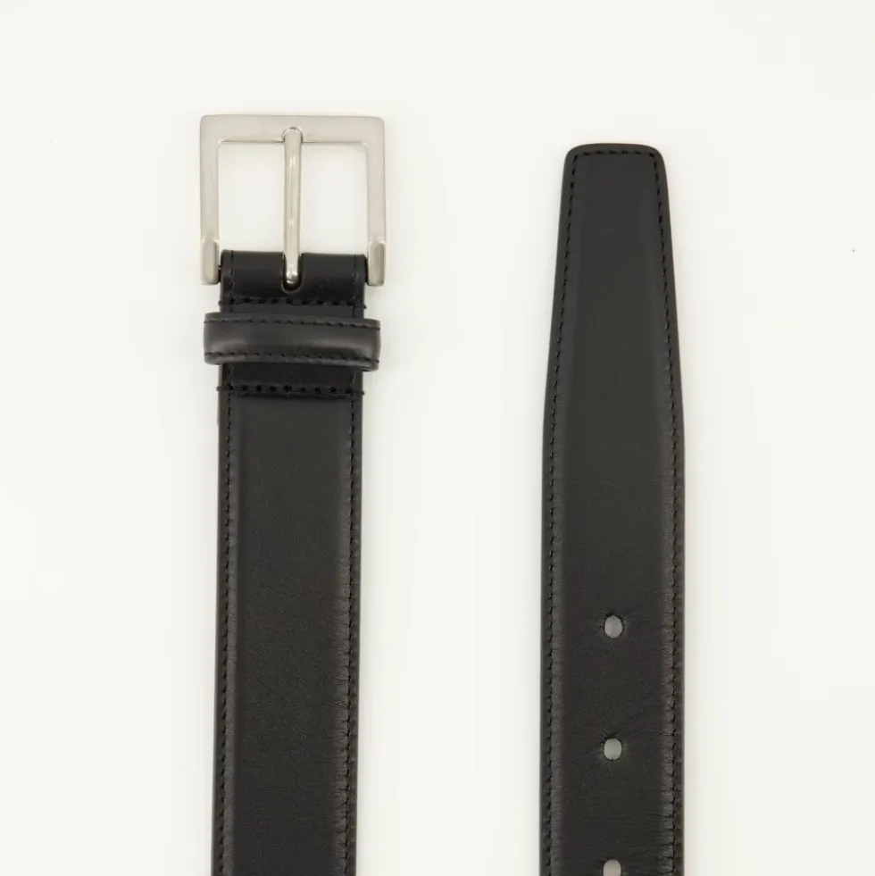 Square Buckle Leather Belt