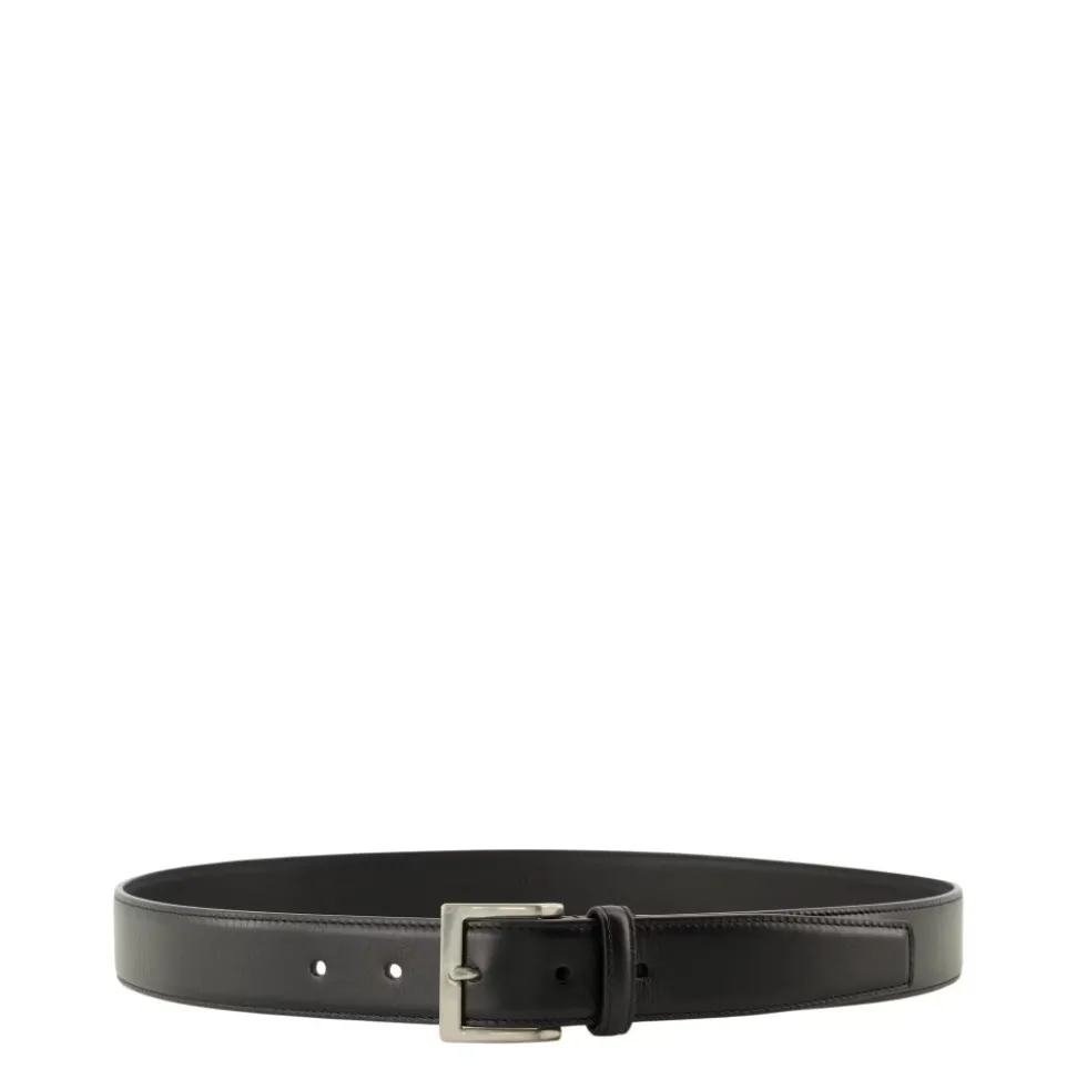 Square Buckle Leather Belt