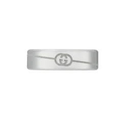 Sterlingsølvring med Interlocking G-logo