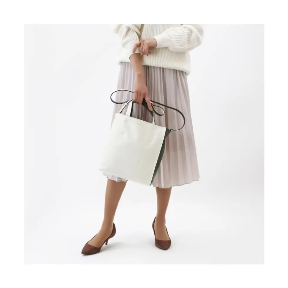 Stilfuld Bianco-Verde Skuldertaske