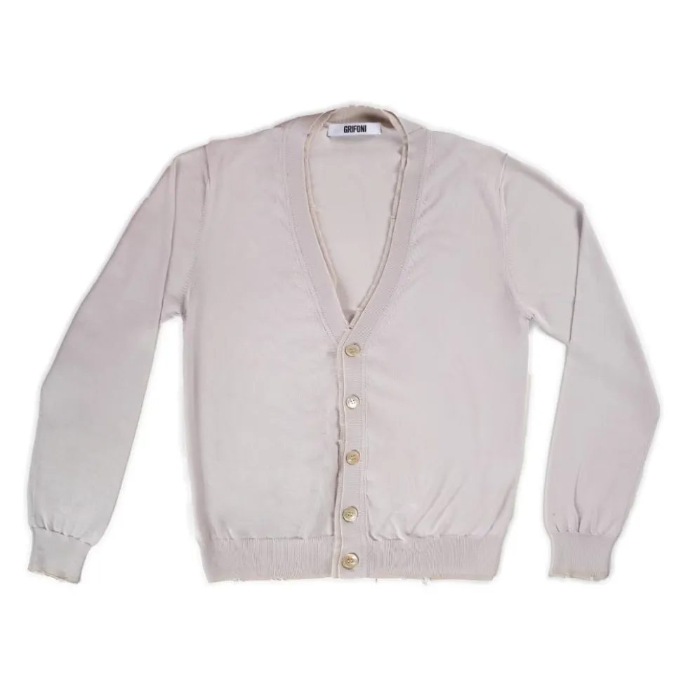 Stilfuld Cardigan med Dobbelt Trim Rips
