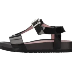 Stilfulde flade sandaler med spejldetalje