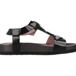 Stilfulde flade sandaler med spejldetalje