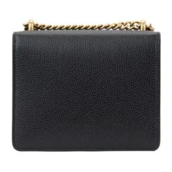 Stilfuld læder crossbody taske med kæde