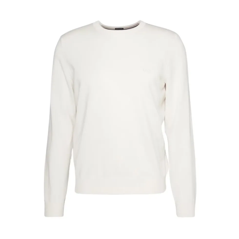 Stilfuld uldsweater med rund hals
