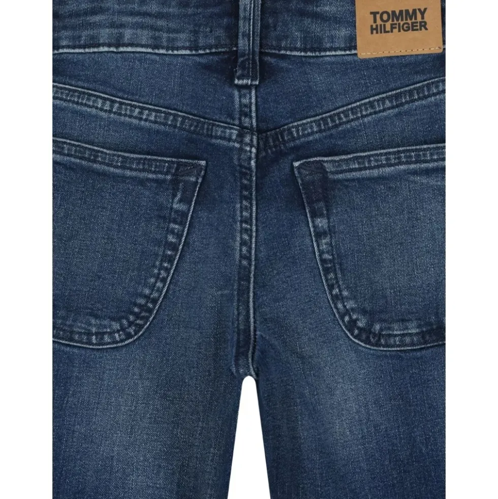 Straight Dark Denim Short