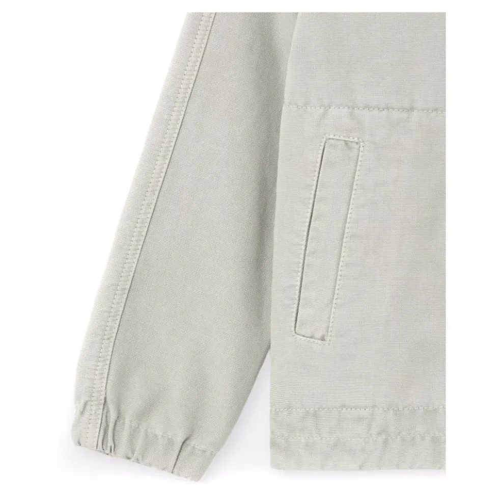 Stretch Cotton Canvas Coach Jacket