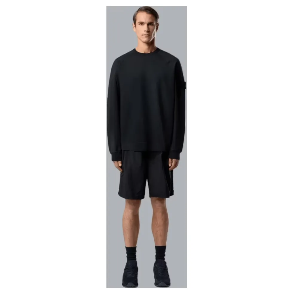 Stretch Cotton Fleece Sweatshirt