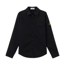 Stretch Cotton Satin Overshirt