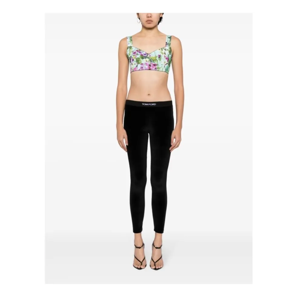 Stretch Leggings med Logo