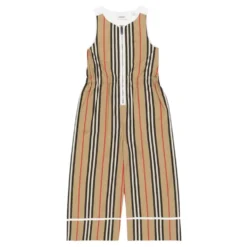 Stribet Bomulds Jumpsuit