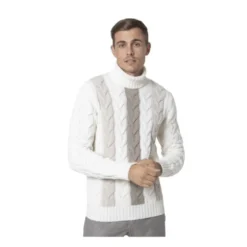 Strikket sweater med rullekrave