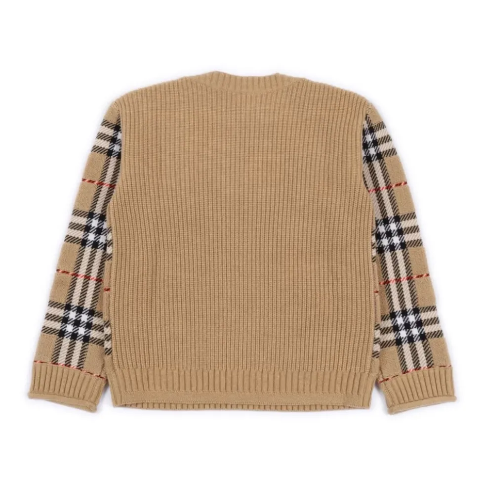 Strikket sweater med tern