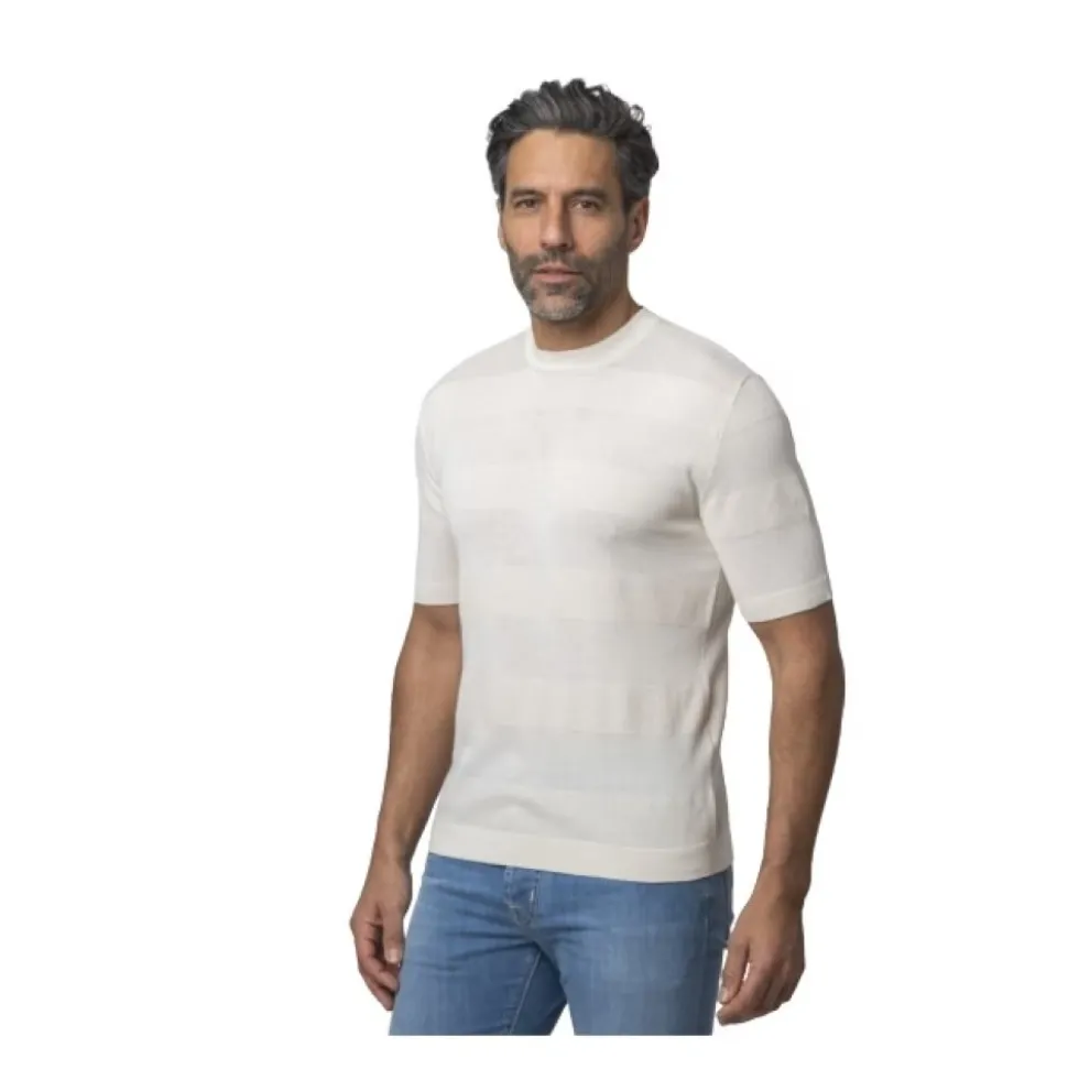 Strikket T-shirt med tekstur