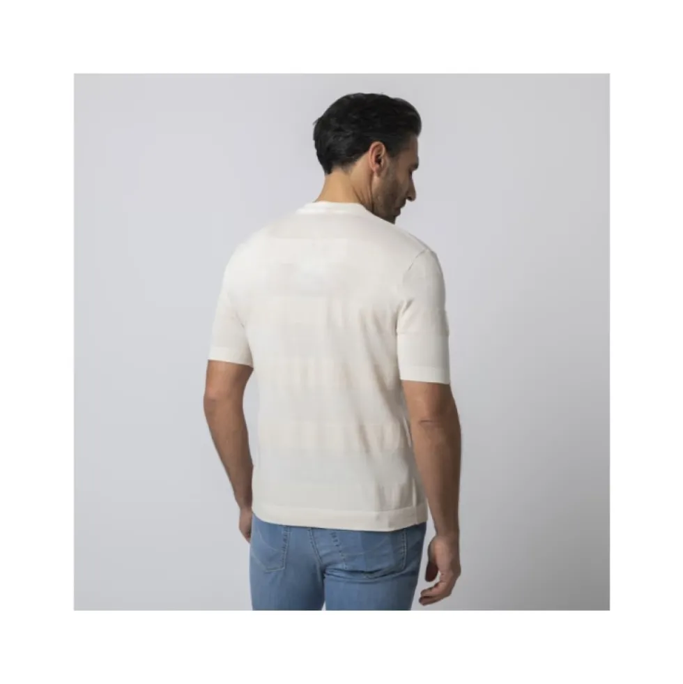 Strikket T-shirt med tekstur