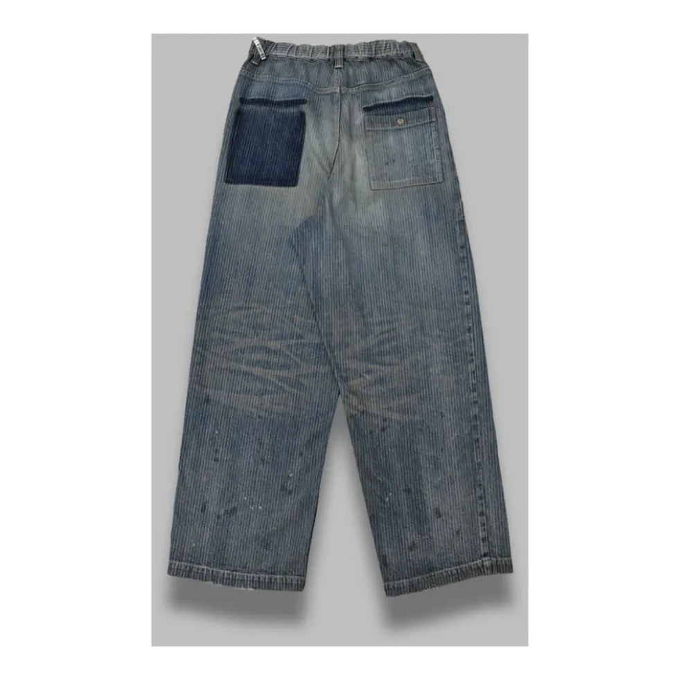 Stripe Patchwork Jeans