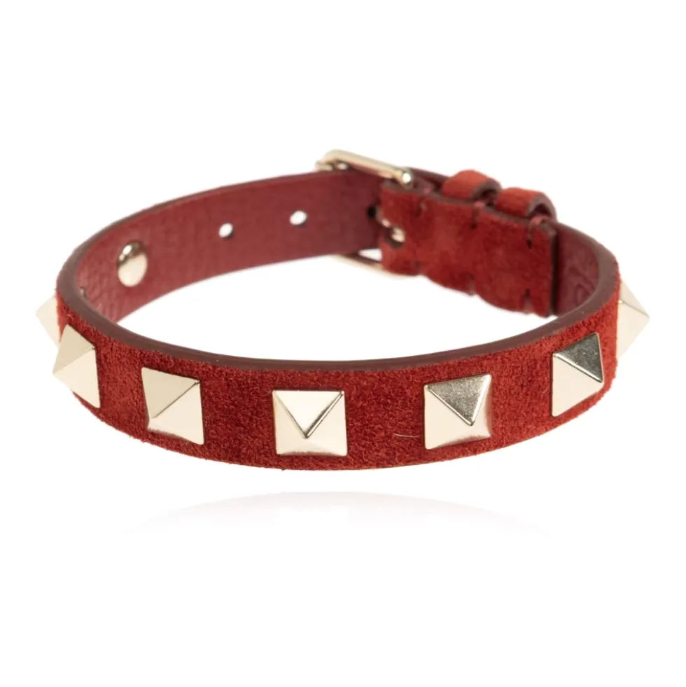 Suede Bracelet With Studs