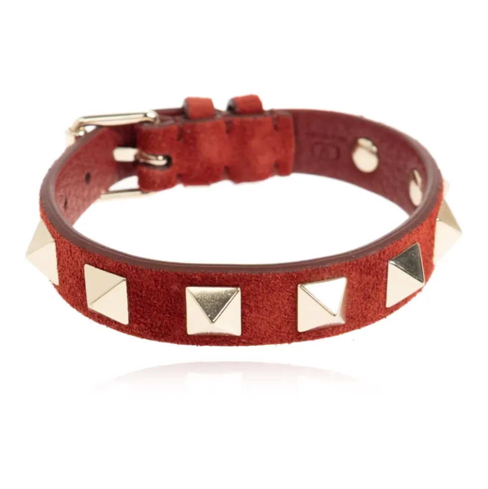Suede Bracelet With Studs
