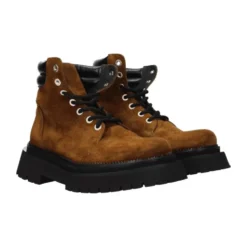 Suede Lace-Up Ankelstøvler