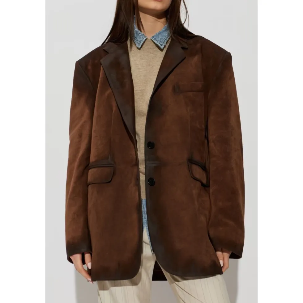 Suede Suit Jacket