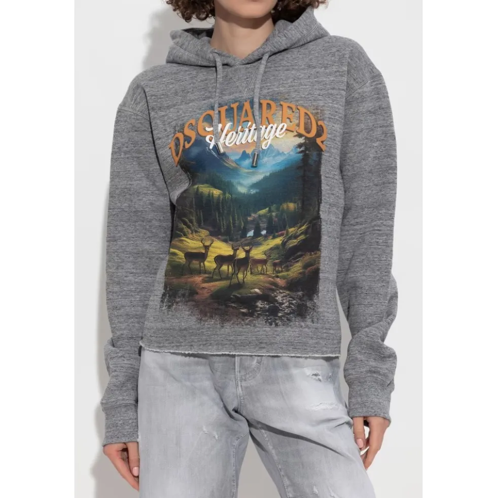 Sweatshirt med print