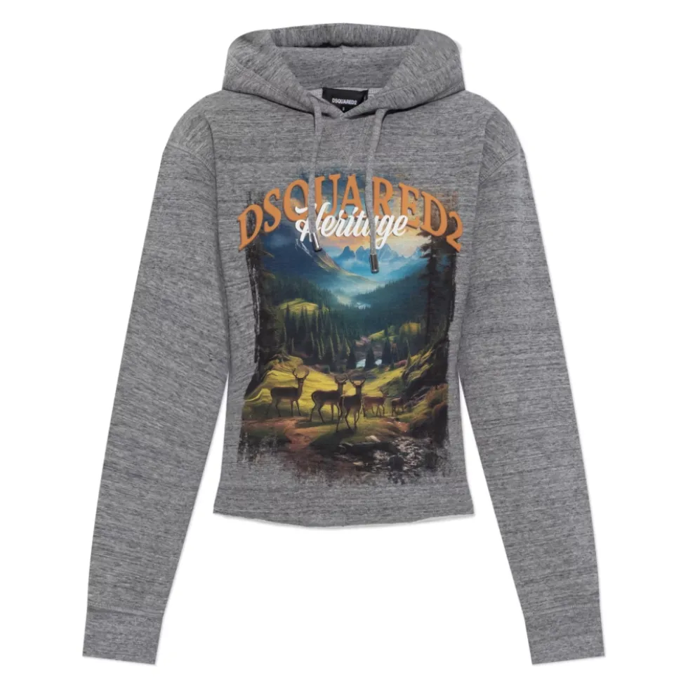 Sweatshirt med print