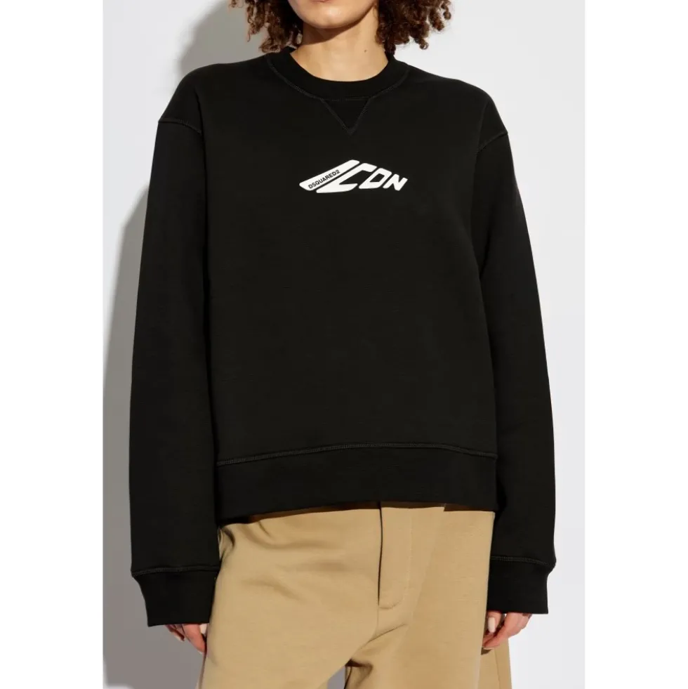 Sweatshirt med trykt logo