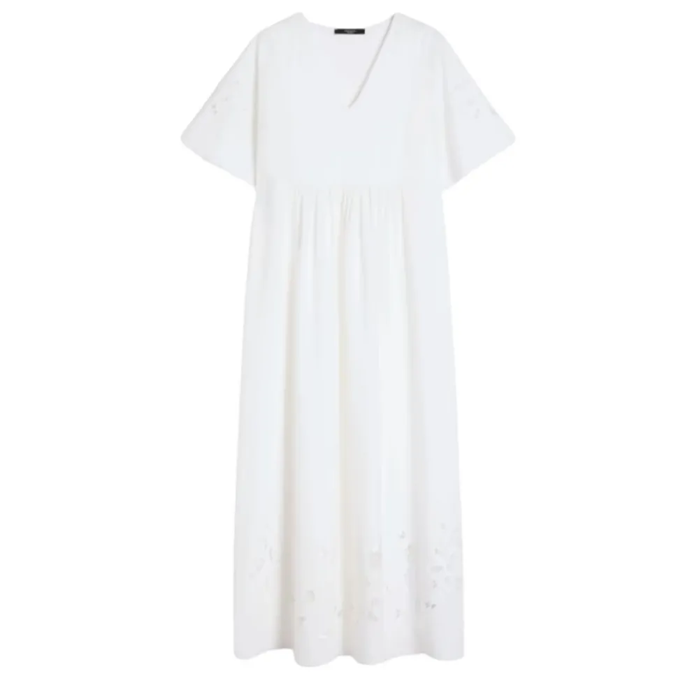 Tartufo Scalloped Eyelet Cotton Poplin Dress