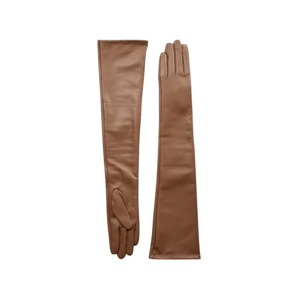 TG Camel Elbow-Length Læderhandsker