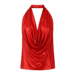 Top i skinnende viskosejersey