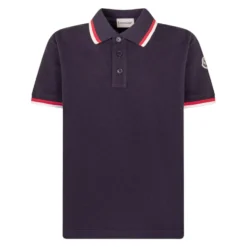 Trikolore-kantet bomulds polo shirt