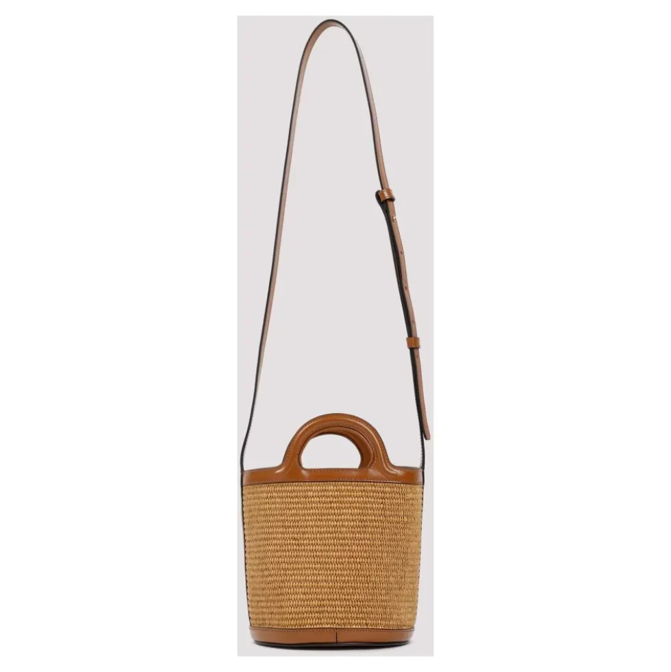 Tropicalia Mini Bucket Bag Brun