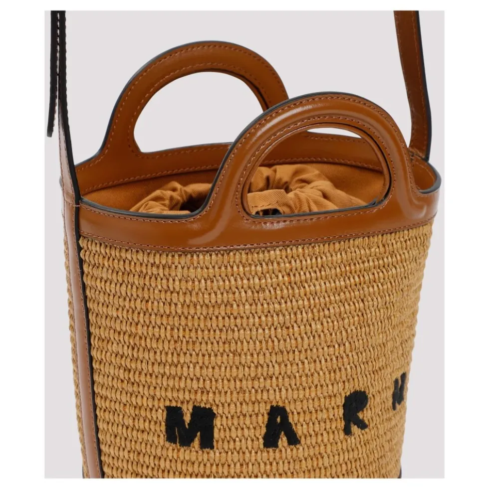 Tropicalia Mini Bucket Bag Brun