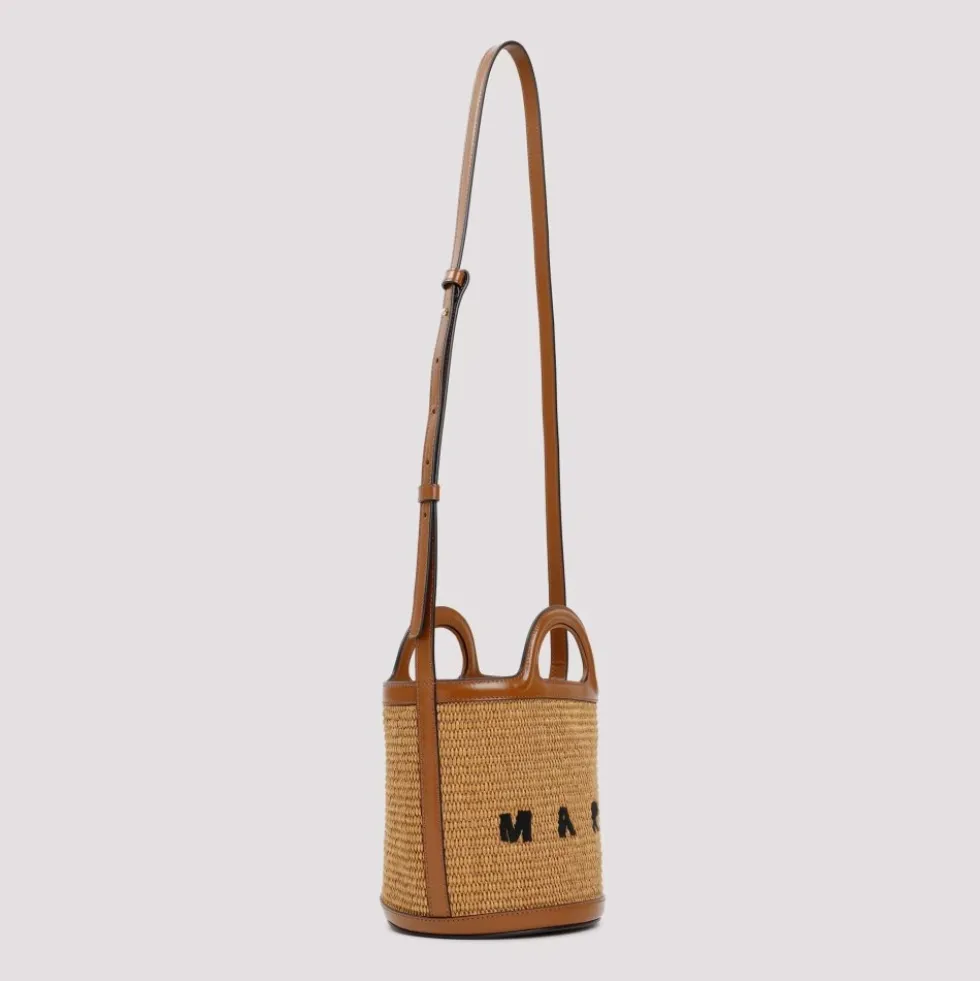 Tropicalia Mini Bucket Bag Brun
