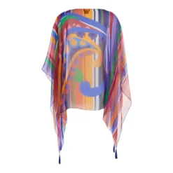 Trykt Silke Cape Top