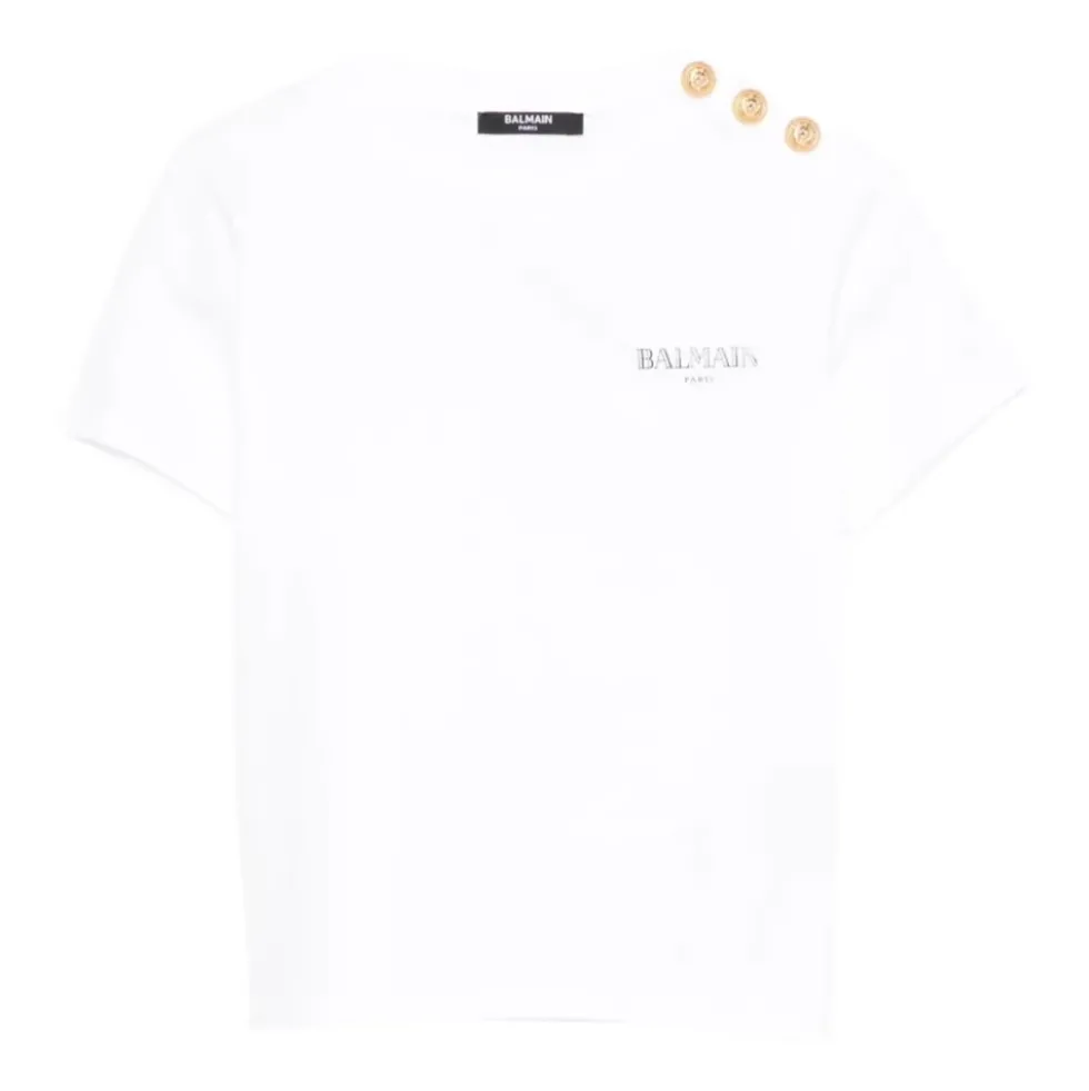 T-shirt con bottoni