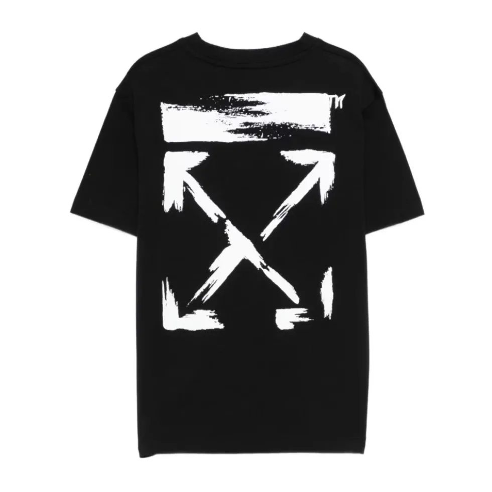 T-shirt girocollo mezza manica con logo
