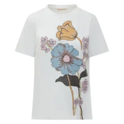 T-shirt med blomsterprint