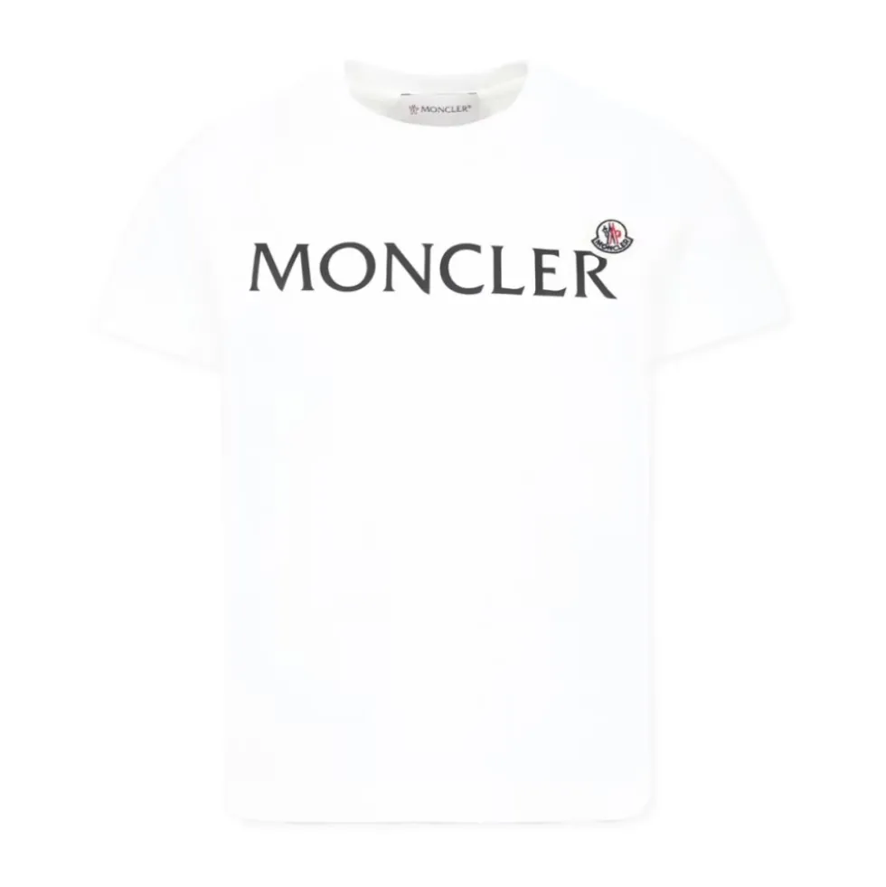 T-shirt med logo bogstaver og patch