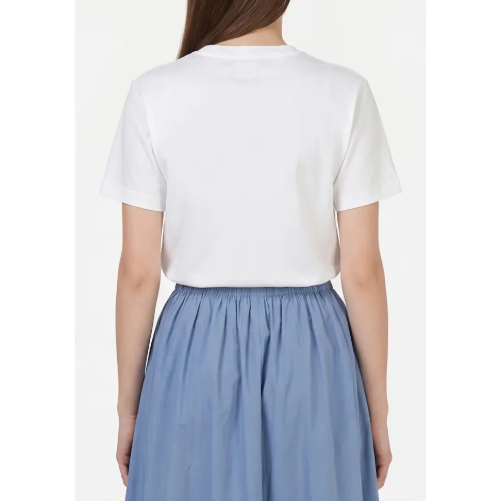 T-shirt med præget logo