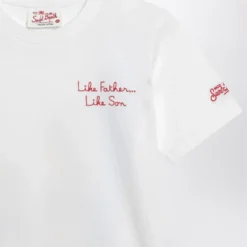 T-shirt med print foran og bagpå